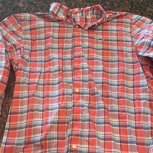 Men's vineyard vines performance Red Plaid Shirt